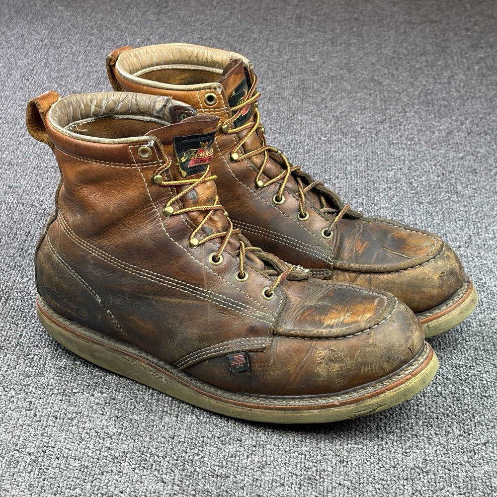Thorogood 804-4200 Steel Toe Moc Toe Work Boots USA EH Wedge Sole Mens 12D